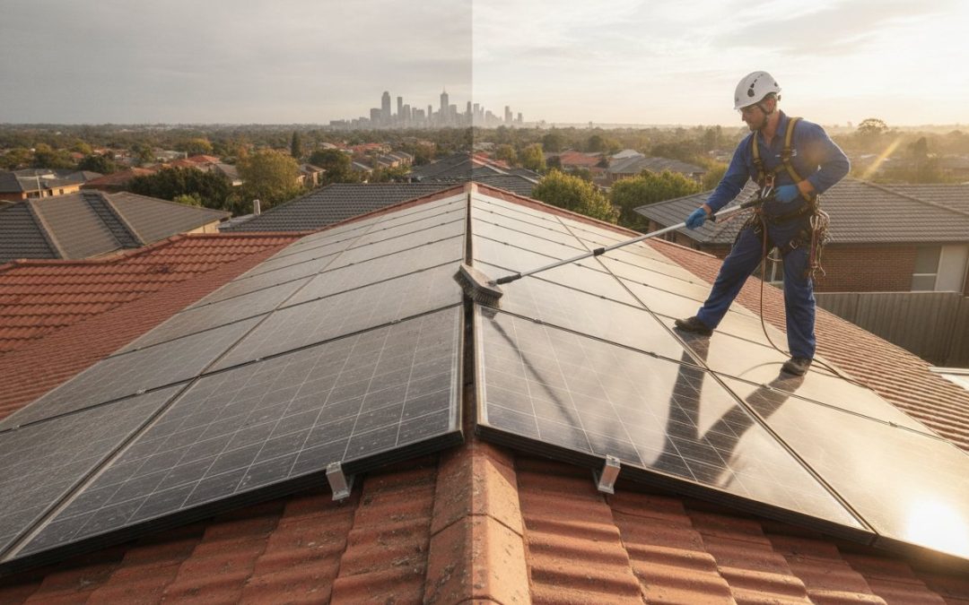 Solar Panel Cleaning Safety Requirements: Why Melbourne Rain Won’t Save Your Investment