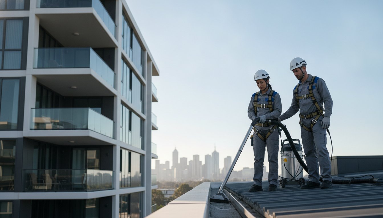 Body Corporate Gutter Cleaning Melbourne: The 2026 Strata Manager’s Guide – Hero Image Body Corporate Gutter Cleaning Melbourne: The 2026 Strata Manager’s Guide