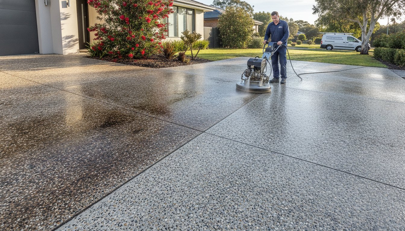 Driveway Oil Stain Removal Melbourne: The Complete Restoration Guide – Hero Image Driveway Oil Stain Removal Melbourne: The Complete Restoration Guide