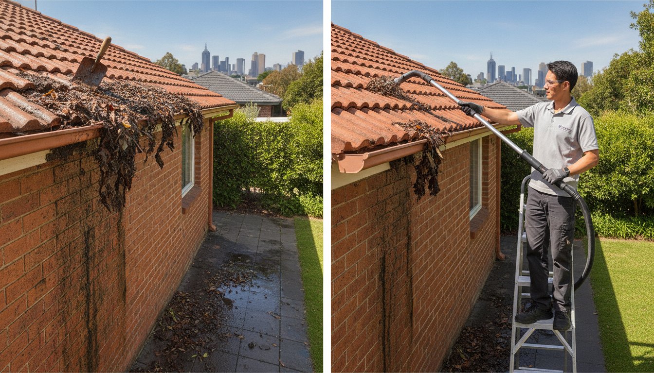 Vacuum Gutter Cleaning vs Manual Scooping: The Ultimate Melbourne Comparison – Hero Image Vacuum Gutter Cleaning vs Manual Scooping: The Ultimate Melbourne Comparison